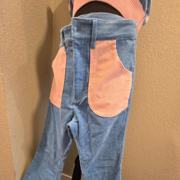 Hammies NWT Striped Sweatercrop top, matching Bell Bottoms and Ink Alloy Dangles - Picture 5 of 14